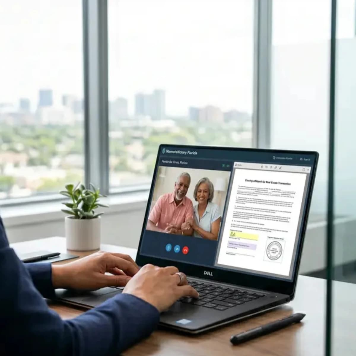 Professional Remote Online Notary session in the United States - Powered by iRemoteNotary